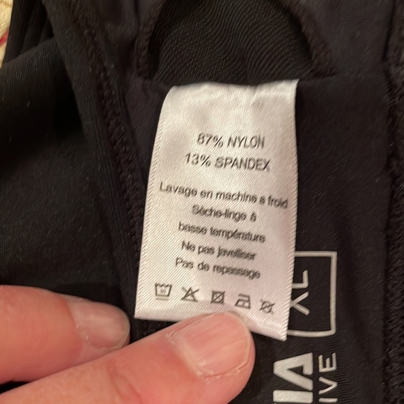 ZYIA Active sports bra, black, nylon/spandex blend, washable, XL - Picture 9 of 9